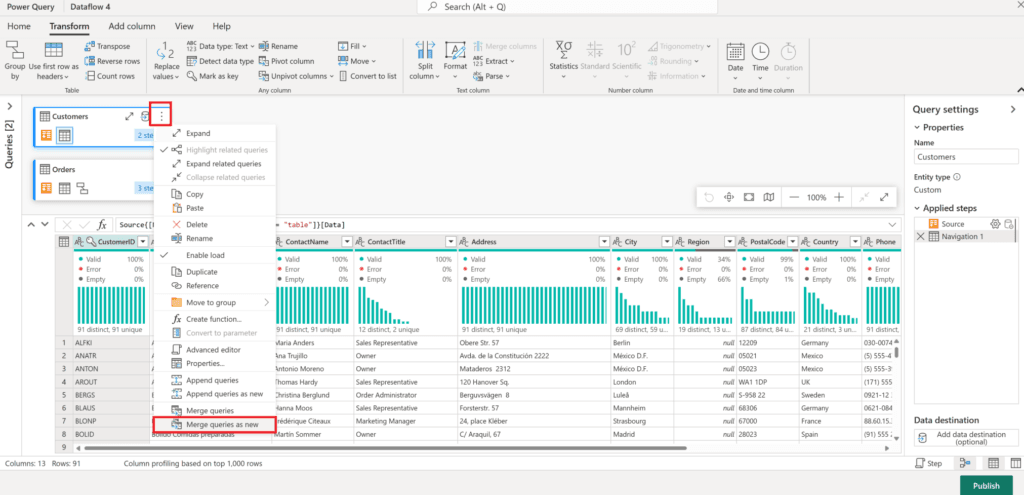dataflow jak wyglada