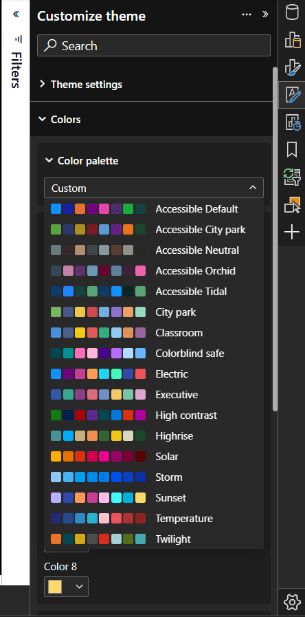 custom theme